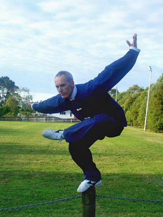 Sifu Chris Eagle demonstrating Kung Fu stance